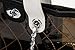 Women PVC Clear Quilted Shoulder Strap Transparent Bag Waterproof Chain Purse Handbag (Black)