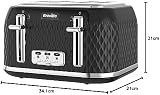 Breville Curve 4 Slice Toaster High Lift Wide Slots Black Chrome VTT786 view 8