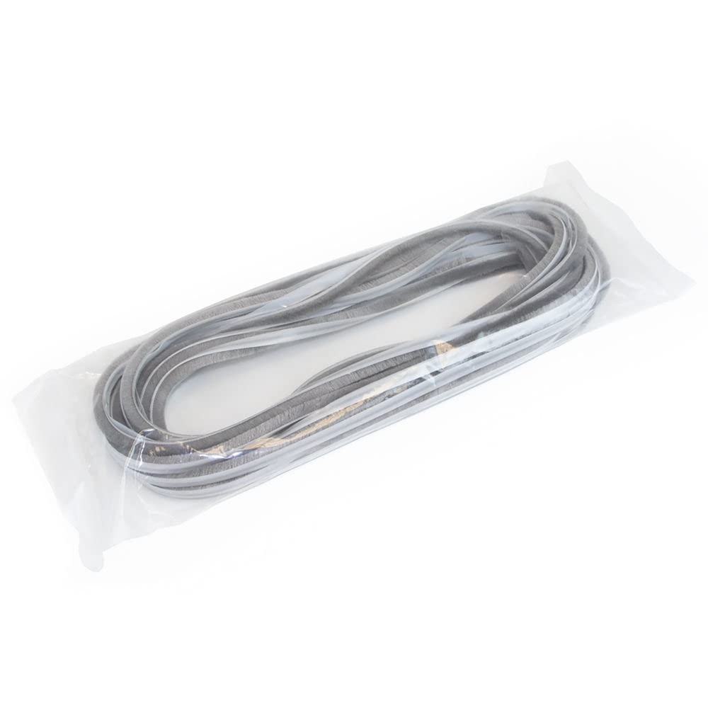 Emuca -1 Self-Adhesive Brush Seal 17mm (0,66 inch) High, Adhesive Dust Strip for Doors and Windows, 10m (393,7 inch) Rolls, Grey