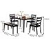 Coaster Home Furnishings Guillen Dining, 5-Piece Set, Cappuccino/Dark Brown