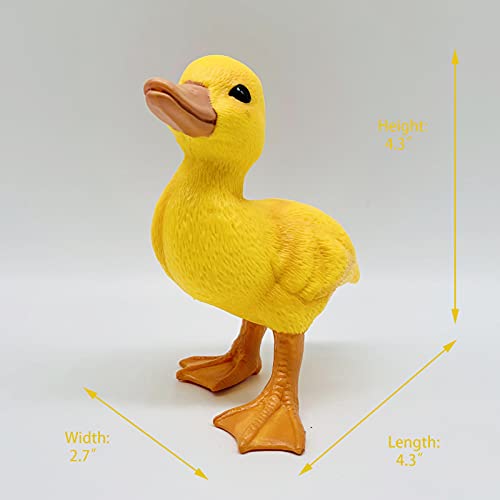 Higherbros Yellow Rubber Ducks Farm Realistic Duckling Figurines for