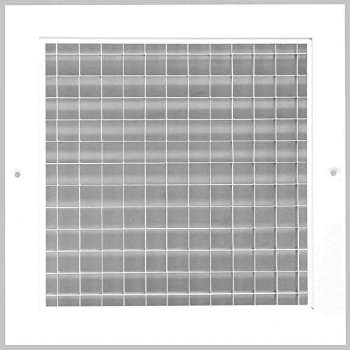 6″ x 6″ Dice Core Eggcrate Return Air Grille – Aluminum Rust Proof – HVAC Vent Duct Cowl – White [Outer Dimensions: 7.75 X 7.75]