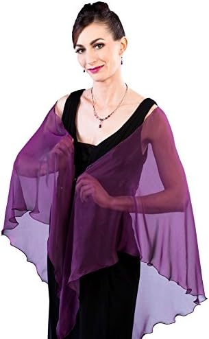 Lena Moro TRIANGULAR SHAWLS Purple, Pink 100% Silk Iridescent Chiffon