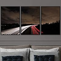 3 Piece Framed Canvas Wall Art Colorful Industrial Lights Canvas Prints Home Artwork Decoration for Living Room,Bedroom - 16