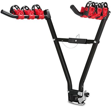 Yiyue Bike Trunk Mount Rack Outdoor Bicycle Carrier with 2 Inch Receiver Bike Car Rack (L)