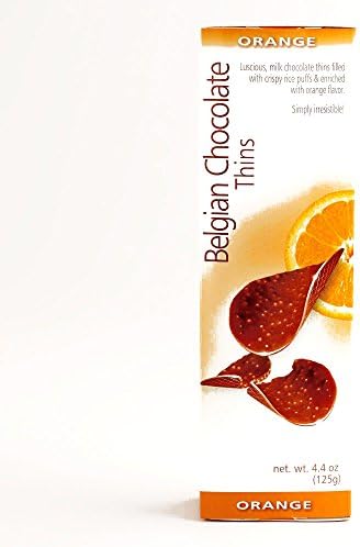 Orange Belgian Chocolate Thins 4.4 oz each (3 Items Per Order)