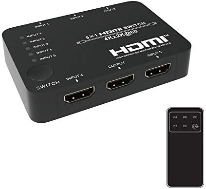 Hdmi 切替器 4k 60hz Hdr対応 Hdcp2 2 18gbps セレクター 5入力 1出力 Ps4 Pro Xbox 任天堂スイッチ Daiad スイッチャー Dhd Sts51 軽量コンパクト 60g リモコン付属 5 1