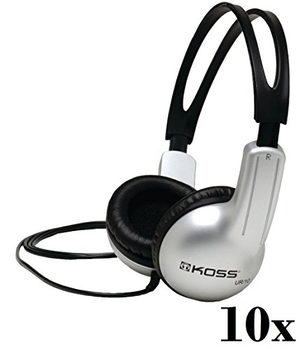 Lot Of 10 Koss UR-10 Closed-ear Design Stereo Headphones