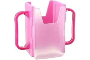 Preschool Beverage Bottle Holder | Adjustable Children's Milk Box Cup Holder, Anti Spill Milk Holder/Kitchen Gift(Pink)