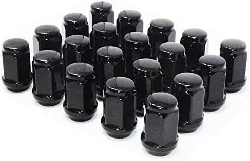 Mastiff 13755BK, Acorn Bulge After-Market Lug Nut Set - M12X1.25 Thread, Black Chrome Finish, 3/4 Hex, 60 Degree Conical Seat (Pack of 20)