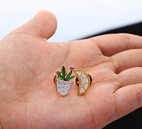 Thunaraz Brooch Pins Sets Cute Enamel Cartoon Lapel Pins Animal Badge for Women Girls Children for Clothing Bag Decor