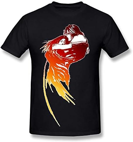 Man's Final Fantasy 8 Video Game Adult Regular Fit Casual Short Shirt Clothing Black