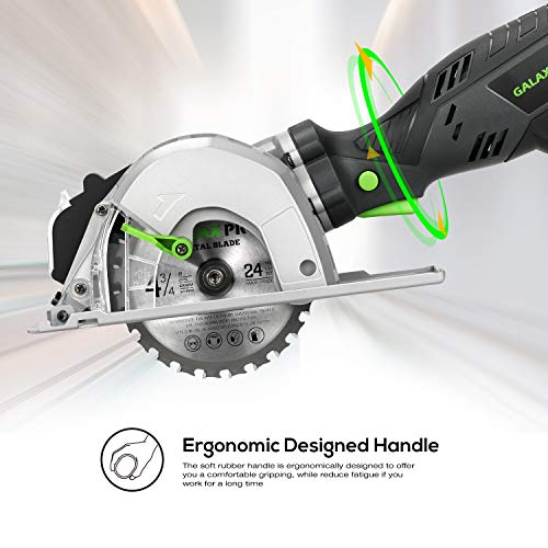 GALAX PRO Handkreissäge, 705W 3500 U/min Metal Kreissäge, 2 Sägeblättern Ø 120 mm, Maximale Schnitttiefe 41.5MM… – Bild 4
