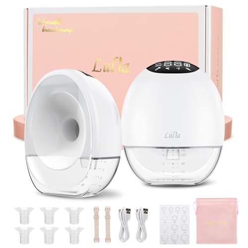 Breast Pump, Electric Double Breast Pump, Handsfree with 4 Modes and 9 Levels, Portable Electric Breast Pumps with 17/19/21/24 mm Flange, Leak-Proof, BPA-Free (2 Packs)