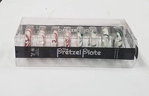Pretzel Plate Candy Cane Gourmet White Chocolate Covered Pretzels Perfect for Christmas, Holiday, Corporate Gifts.
