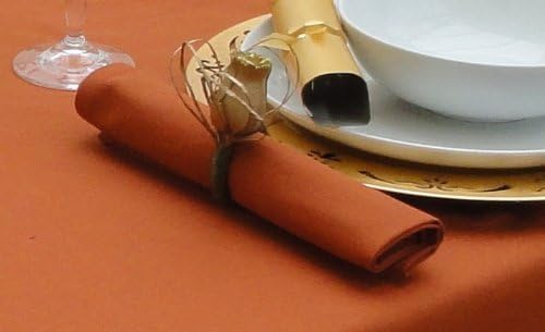 PACK OF 4 BURNT ORANGE CHRISTMAS TABLE NAPKINS