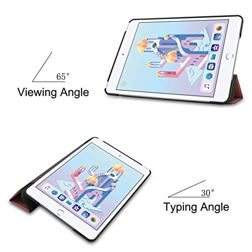 MatureGirl Ultra-Thin Smart Cover Stand Case Magnetic for Ipad mini5 Slim Leather Sheath (for Ipad mini5 Wine) - Thumbnail 2