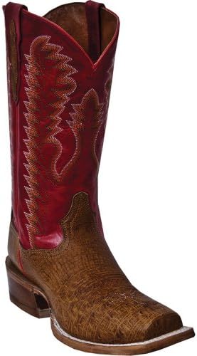 Dan Post Men's Bender Smooth Ostrich Cowboy Boot Square Toe Antique Saddle 11 D(M) US