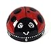 Kikkerland Ladybug Kitchen Timer, Red (KT21-A), 5.7 x 5.7 x 4.4 cm
