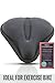 Bikeroo Large Bike Seat Cushion - (11 inches x 10 inches) Wide Gel Soft Pad Most Comfortable Exercise Bicycle Saddle Cover for Women and Men - Fits Cruiser and Stationary Bikes, Indoor Cycling