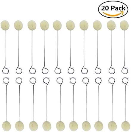 Wool Daubers Ball Brush Leather Dye Tool Dyeing Applicator with Metal Handle for DIY Crafts Projects 20 Pack