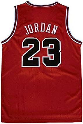 MAUNBAR Legend Mens #23 Basketball Jerseys Sports Jersey Retro Athletics Jersey Red(S-XXL)