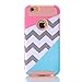 iPhone 6s Case,iPhone 6 Case,LUOLNH [2in1] Heavy Duty Hybrid Hard Case for Apple Iphone 6, 6s[4.7inch], Blue Mint Teal and Coral Pink Split Chevron Design Cover (Rose Gold)