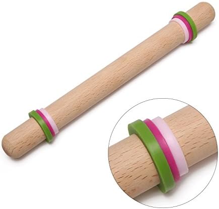 Donxote Hand Crafted Design French Rolling Pin Wood Perfect for Baking Dough Pizza Pie Cookies Mini Rolling Pins 11.8 Inches