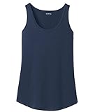 Clothe Co. Ladies 100% Cotton Super Soft Tank Top, Navy, XL