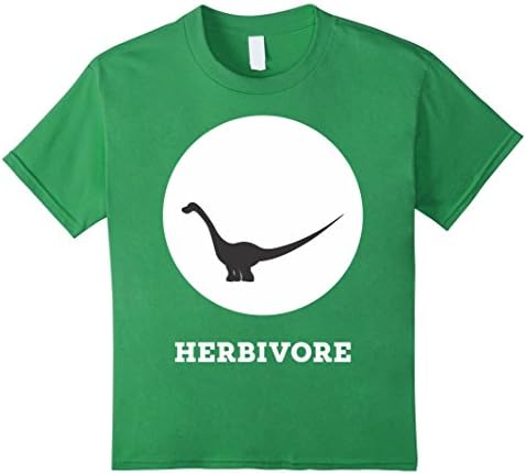 Kids Herbivore Dinosaure Vegan Vegetarian T-shirt 10 Grass