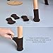 Outgeek 24 Count Brown Round Furniture Feet Socks, Fabric Chair Leg Floor Protectors