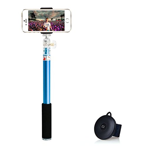 Bluetooth Wireless Selfie Stick, Apphome Extendable Rugged Monopod Pole (12