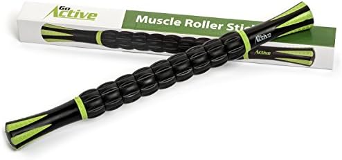 Go Active Lifestyles Muscle Roller Stick - Muscle Massage Rollers For Athletes - Trigger Point Deep Tissue Massager With Handles For Physical Therapy (Green)