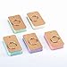 BinaryABC Study Cards, Mini Blank Flash Cards,Multicolor Card Kraft Paper with Metal Binder Ring,250 Pieces 5 Color (Random Color)