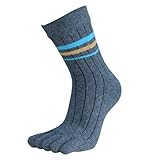 Binmer(TM)Men Socks Cotton Middle Tube Sports Five Finger Toe Socks