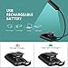 LED Book/Reading Light Clip On OMERIL - USB Rechargeable Eye Care Lamp-Up to 20 Hours, 3 Modes with 6 LED, Lightweight - Reading in Bed Travel Best Gift for Kids