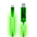 Pilot Electronics EL-1400G Electroluminescent V2 Charge/Sync Micro USB Cable, Green