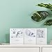 VonHaus My First Year Baby Photo Frame - Triple Hinged Baby Picture Frame - Keepsake Picture Frame
