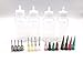 Multi Purpose DIY Precision Applicator Super Assortment Set with 4 Pcs 1 Oz.Tattoo Empty Bottle and 16 pcs Needles for Henna Tattoo Body Art Paint