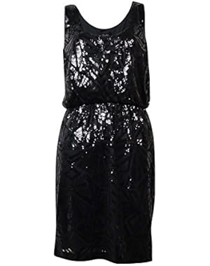 Jessica Simpson Women’s Sequin Scoop Neck Dress