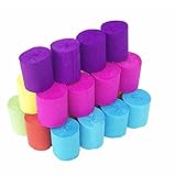 24 Rolls Polychromatic Crepe Paper Streamers for Various Decorations,Party Backdrop Decorations,Birthday,Christmas,Theme Parties,DIY