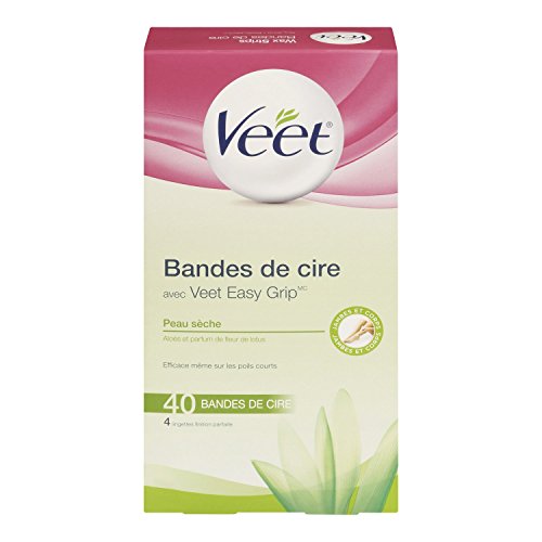 Veet,-Wax-Strips-with-Easy-Gelwax,-Hair-Removal,-Remove-the-Shortest-Hairs,-Dry-Skin,-Legs-&-Body,-40-Count