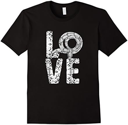 Men's Snake LOVE Reptile T-Shirt Medium Black