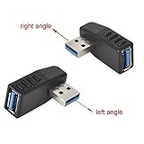 SmartEraÂUSB 3.0 Male to Female 90Â° Adapter Coupler Connector Plug Left Angle and Right Angle Adapter