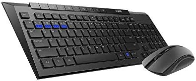 Keyboard Rapoo Wireless Keyboard Mouse Set 8200M Silent Multi-Mode BT Combo for Laptop Desktop Computer Suitable for game lovers (Color : Black)
