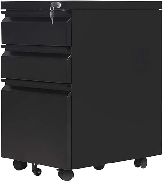 Amazon Com Romatpretty Mobile Cabinet Mobile File With Lock 3