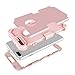 MCUK iPhone 7 Plus Case, 3 in 1 Hybrid Best Impact Defender Cover Silicone Rubber Skin Hard Combo Bumper with Scratch-Resistant Case for Apple iPhone 7 Plus (2016) (Rose Gold+Rose Gold)