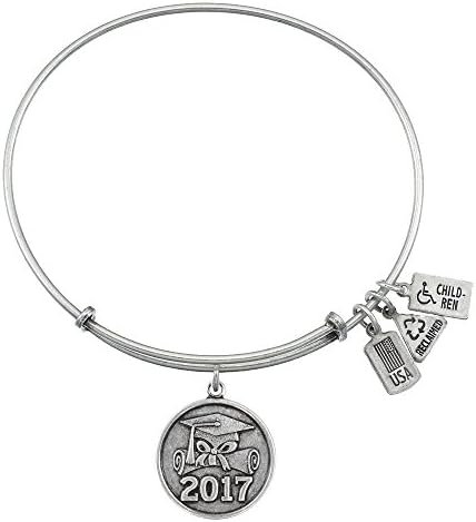 Graduation 2017 Charm Bangle Silvertone