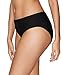 beautyin Women High Waisted Tummy Control Swim Bottoms Black Bikini Bottom Brief
