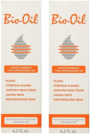Bio-Oil for Scars,Stretch Marks, Uneven Skin Tone w/ PurCellin Oil, 4.2 oz/125ml (Pack of 2) + FREE Scunci Black Roller Pins, 18 Pcs